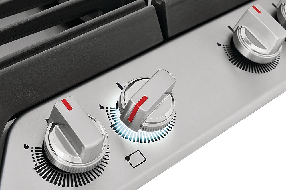 Alt View 13. Frigidaire - Gallery 30" Gas Cooktop - Stainless Steel.