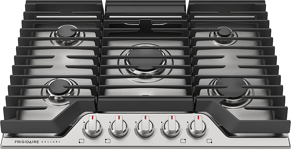 Frigidaire - Gallery 30" Gas Cooktop - Stainless Steel - Front_Zoom