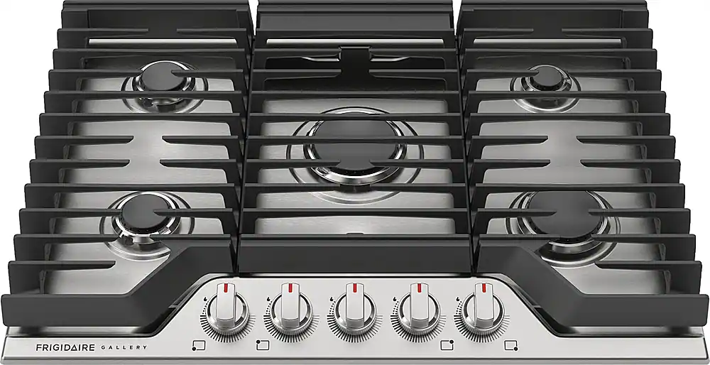 Front. Frigidaire - Gallery 30" Gas Cooktop - Stainless Steel.