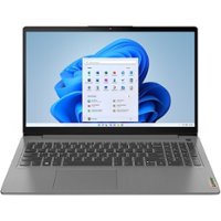 Lenovo - IdeaPad 3 15ABA7 15.6" Laptop - AMD Ryzen 3 5425U - 8GB Memory, 256GB SSD - Windows 11 Home - Arctic Gray - Front_Zoom