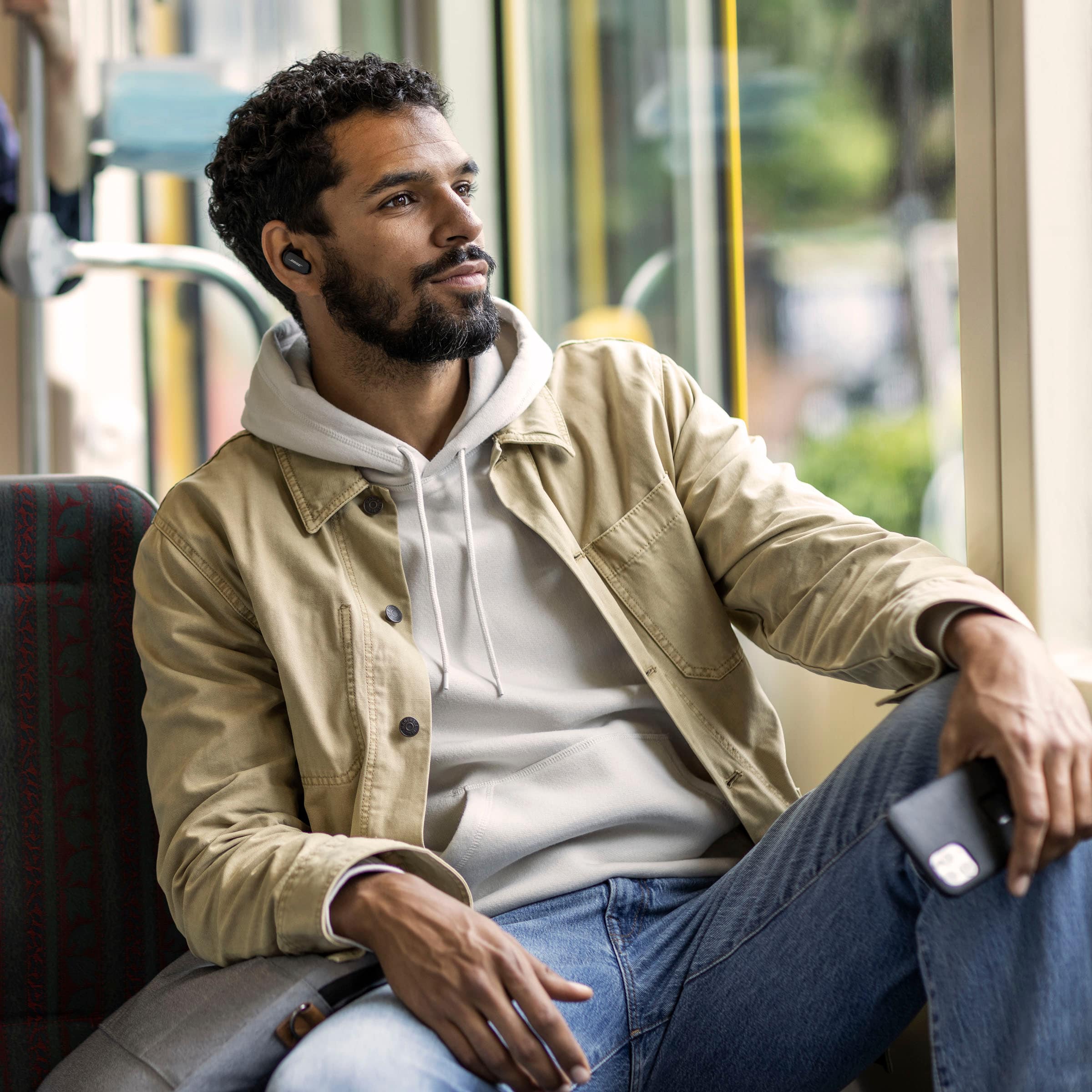 Alt View 14. Bose - QuietComfort Earbuds II True Wireless Noise Cancelling In-Ear Headphones - Triple Black.