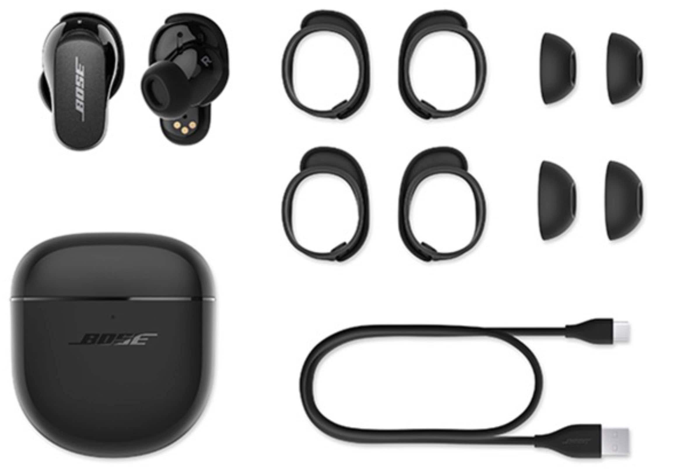 Alt View 17. Bose - QuietComfort Earbuds II True Wireless Noise Cancelling In-Ear Headphones - Triple Black.