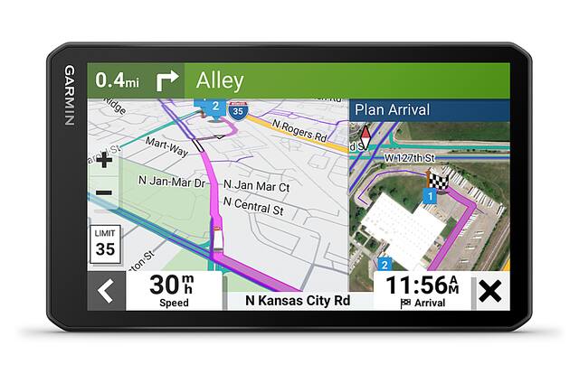 Front. Garmin - dēzlcam OTR710 7" Trucking GPS - Black.