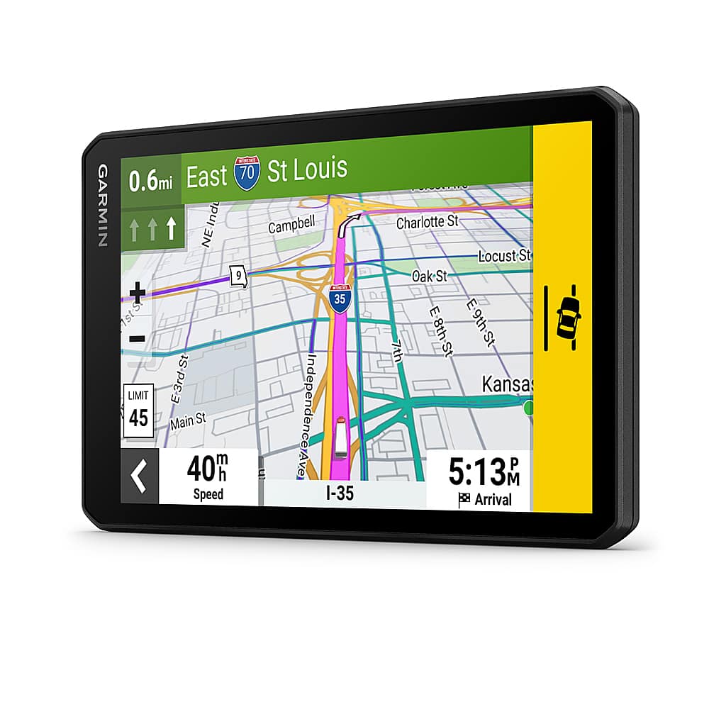 Left. Garmin - dēzlcam OTR710 7" Trucking GPS - Black.
