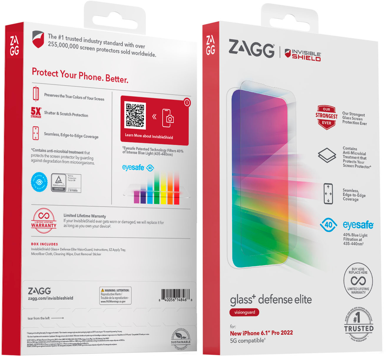ZAGG InvisibleShield Glass+ Defense Screen Protector for Apple iPhone 14  Plus 200110477 - Best Buy
