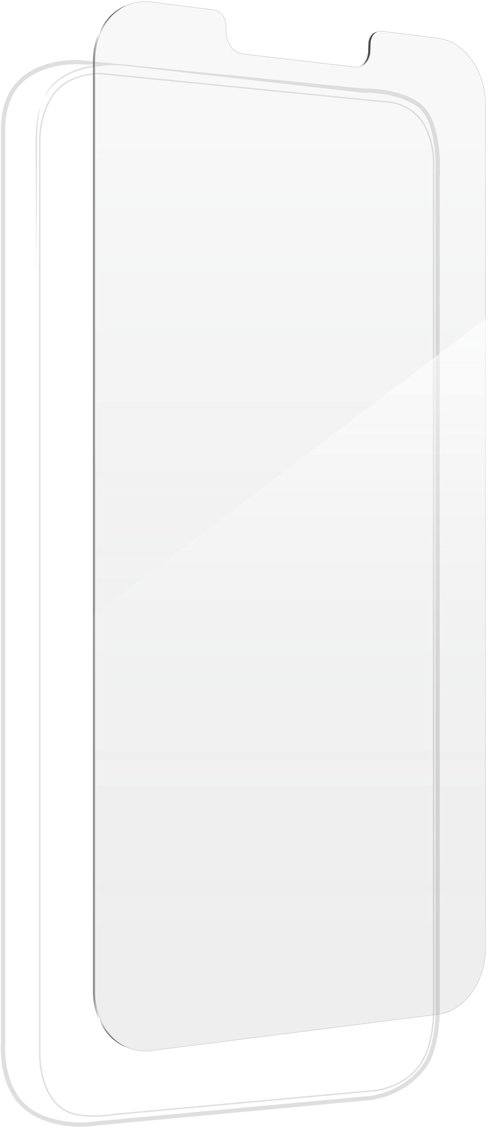 Left. ZAGG - InvisibleShield Glass+ Defense Screen Protector for Apple iPhone 14 Plus - Clear.