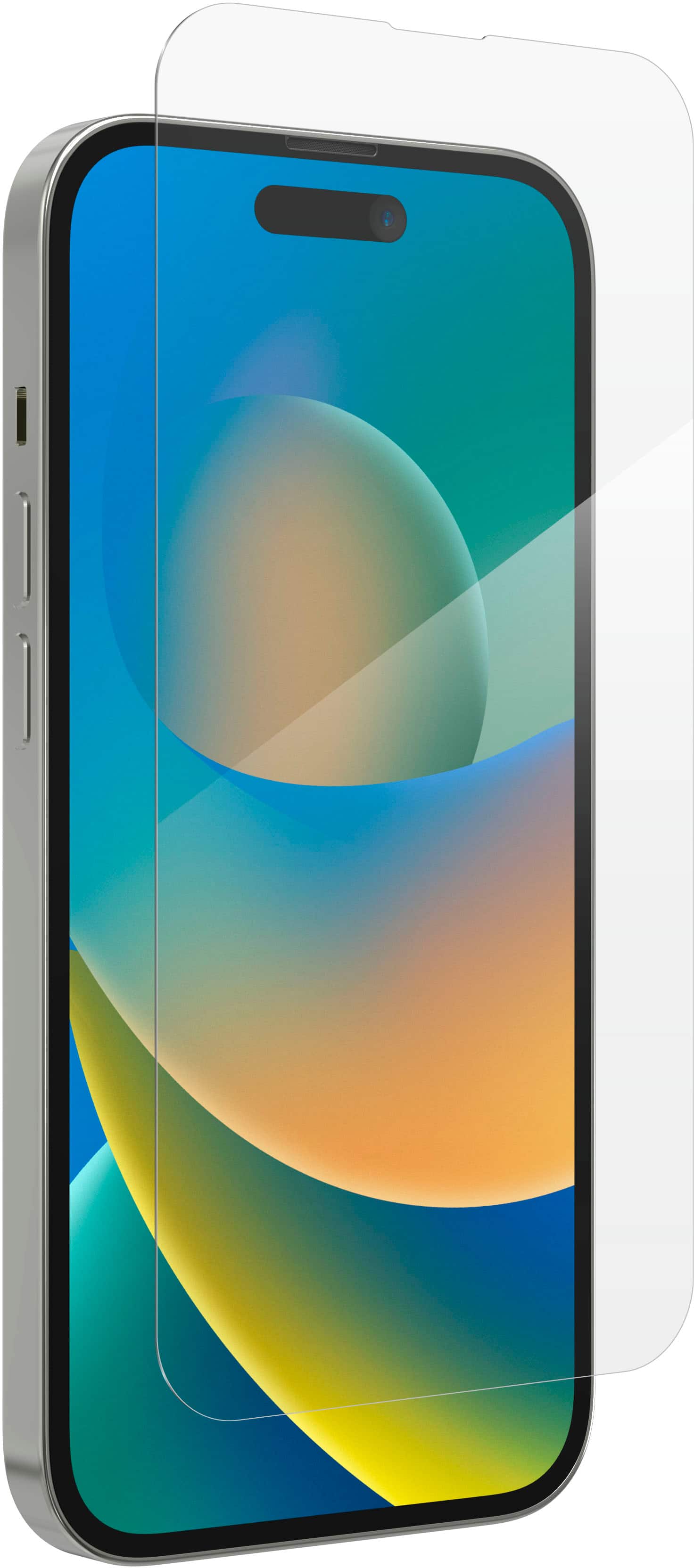 Angle. ZAGG - InvisibleShield Glass+ Defense Elite Maximum Edge-to-Edge Impact & Scratch Screen Protector for Apple iPhone 14 Pro - Clear.