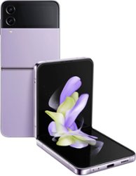 Samsung - Galaxy Z Flip4 128GB (Unlocked) - Bora Purple - Front_Zoom