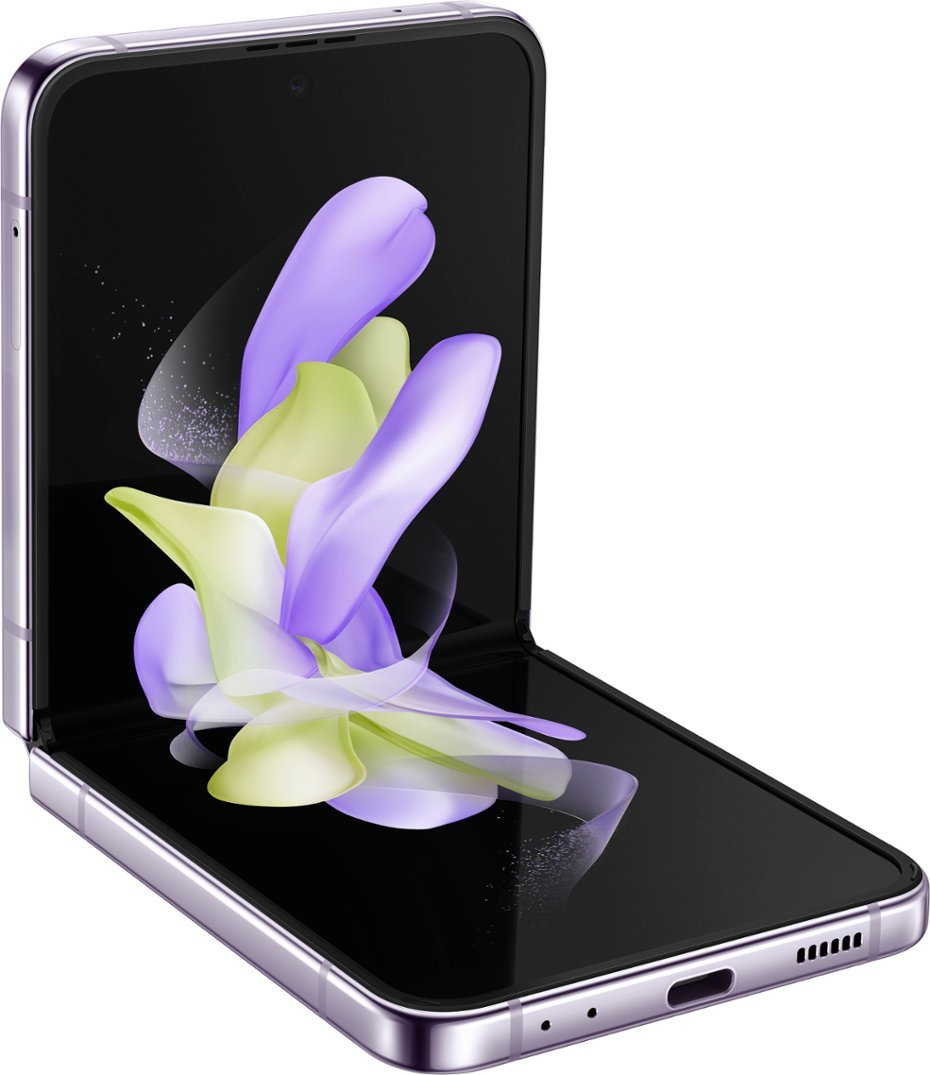 Zoom in on Alt View Zoom 11. Samsung - Galaxy Z Flip4 128GB (Unlocked) - Bora Purple.