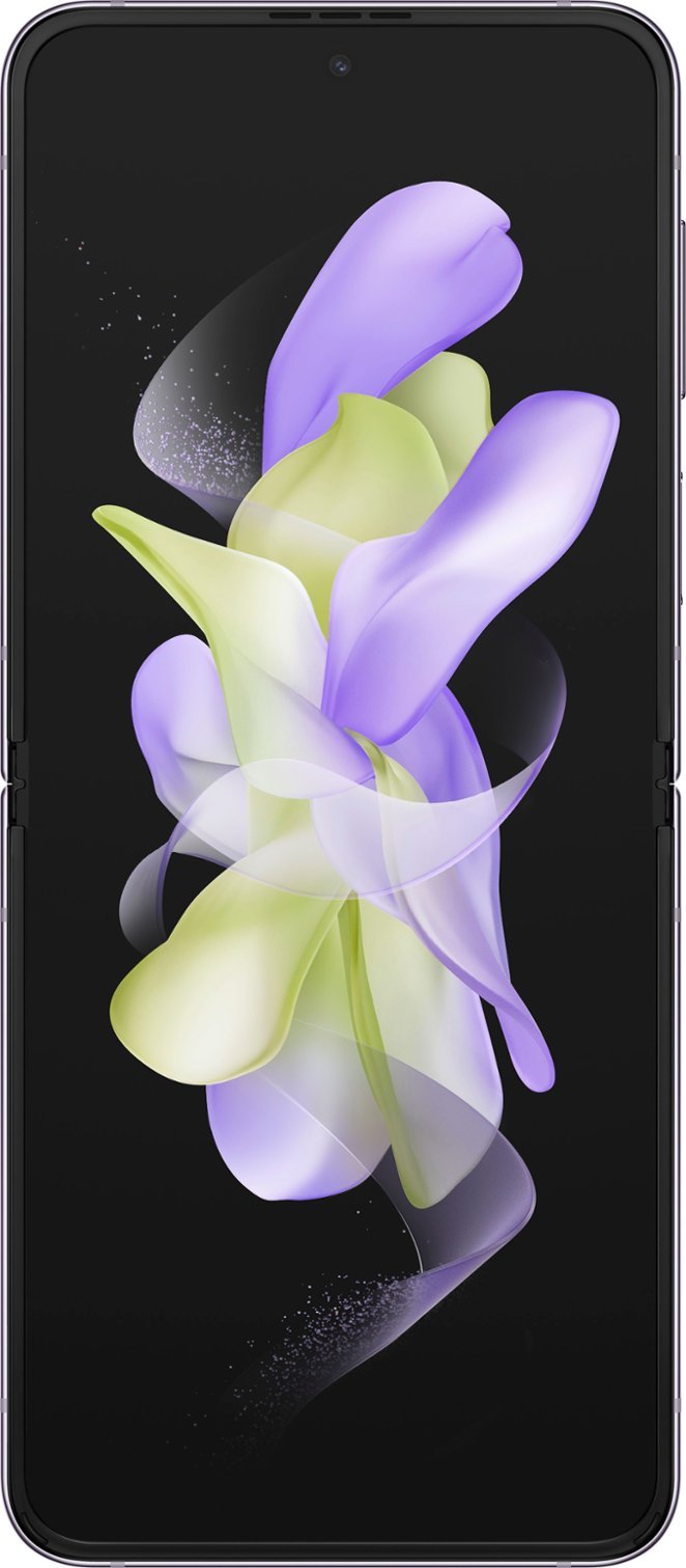 Zoom in on Alt View Zoom 14. Samsung - Galaxy Z Flip4 128GB (Unlocked) - Bora Purple.