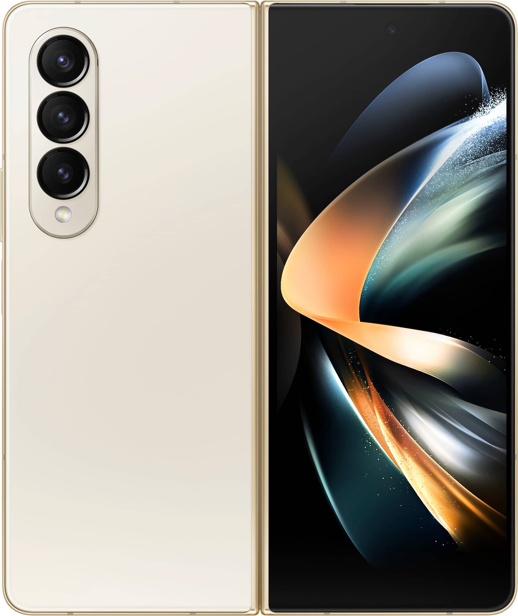 Zoom in on Alt View Zoom 14. Samsung - Galaxy Z Fold4 256GB (Unlocked) - Beige.