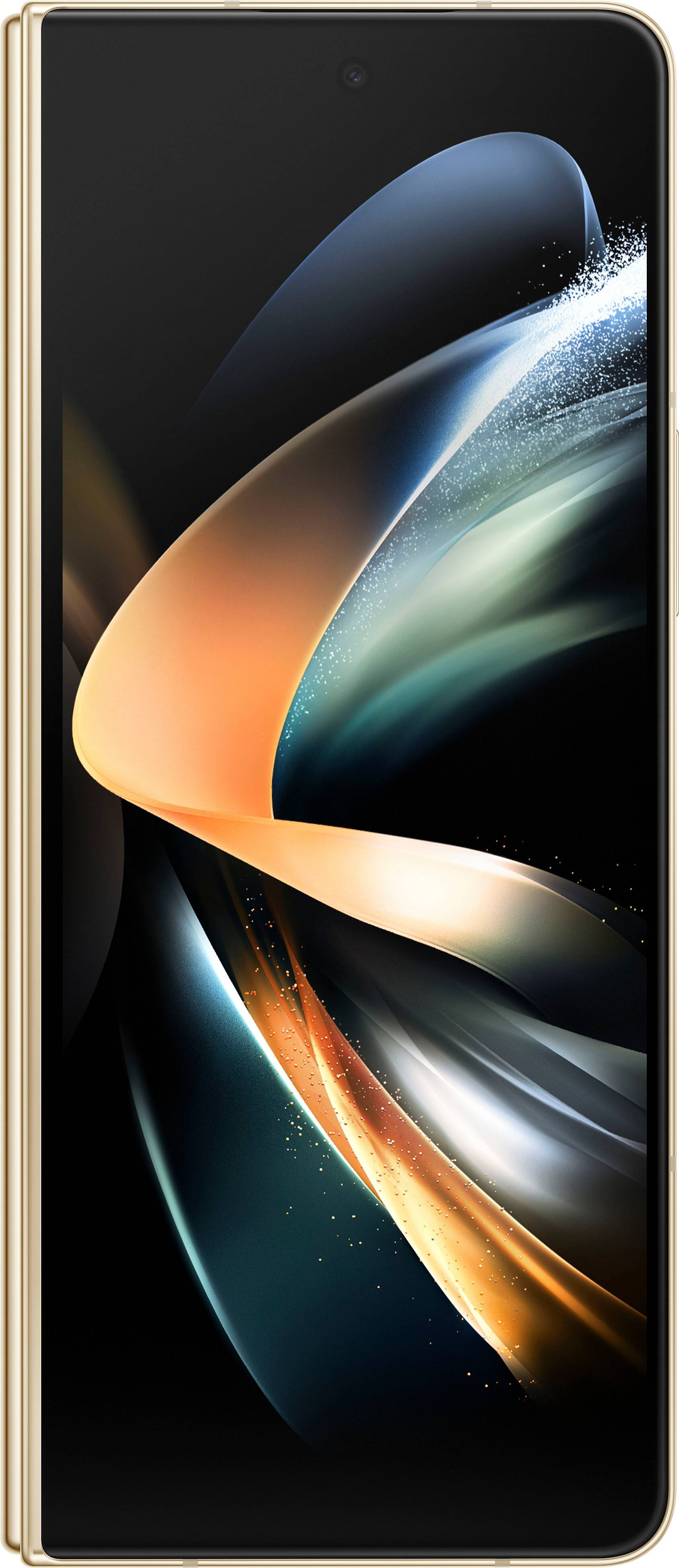 Alt View 16. Samsung - Galaxy Z Fold4 256GB (Unlocked) - Beige.