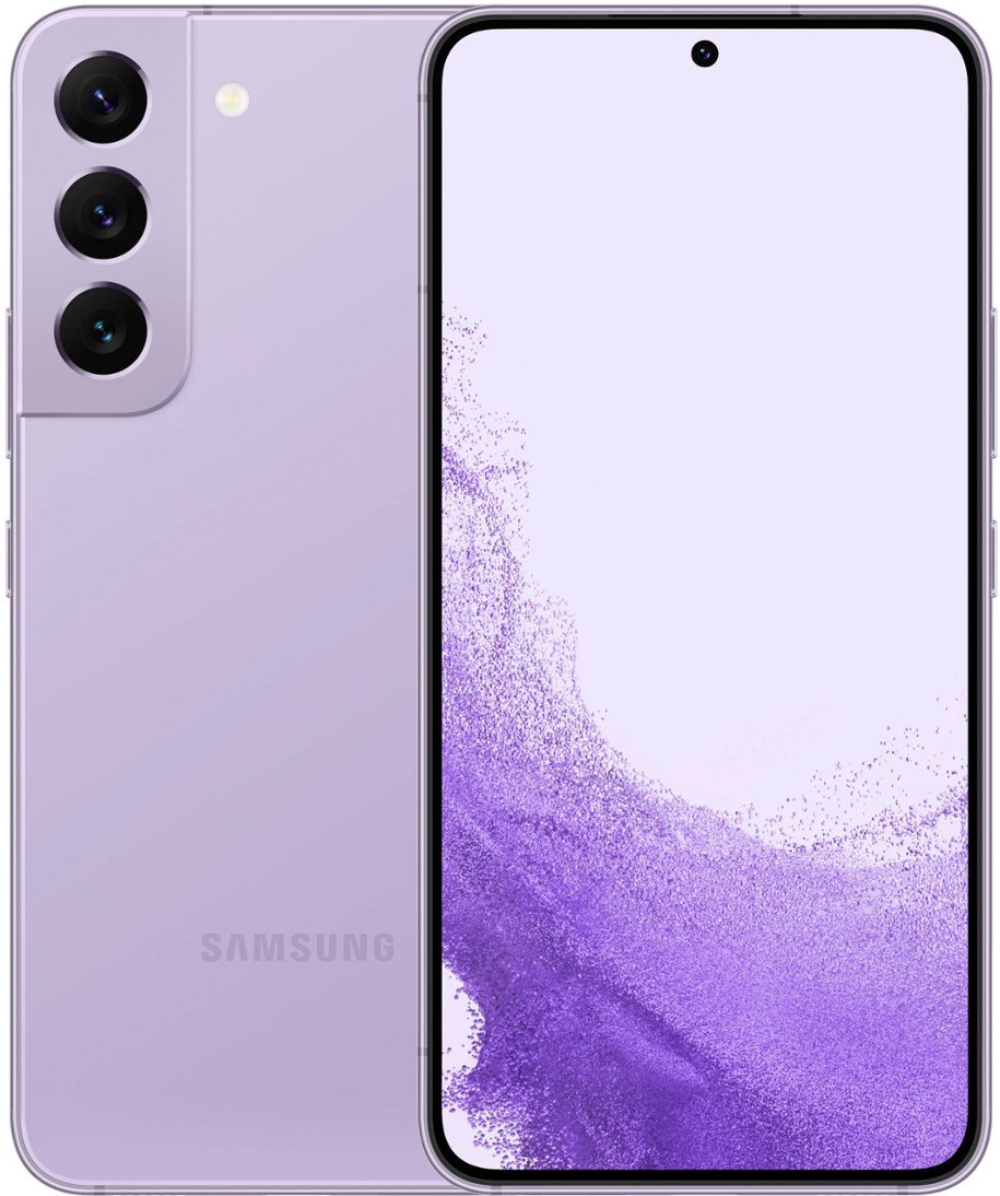 Zoom in on Front Zoom. Samsung - Galaxy S22 128GB (Unlocked) - Bora Purple.