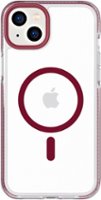 Tech21 - EvoCrystal Case with MagSafe for Apple iPhone 14 Plus - Burgundy - Front_Zoom