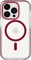 Tech21 - EvoCrystal Case with MagSafe for Apple iPhone 14 Pro - Burgundy - Front_Zoom