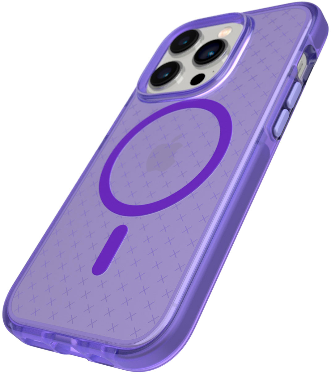 Ampd - Gold Bumper Soft Case with MagSafe for Apple iPhone 14 Pro Max - Lilac Purple