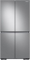 Samsung - Geek Squad Certi Refurb 29 cu. ft. 4-Door Flex French Door Refrgrtor with WiFi, AutoFill Water Pitcher & Dual Ice Maker - Stainless steel - Front_Zoom