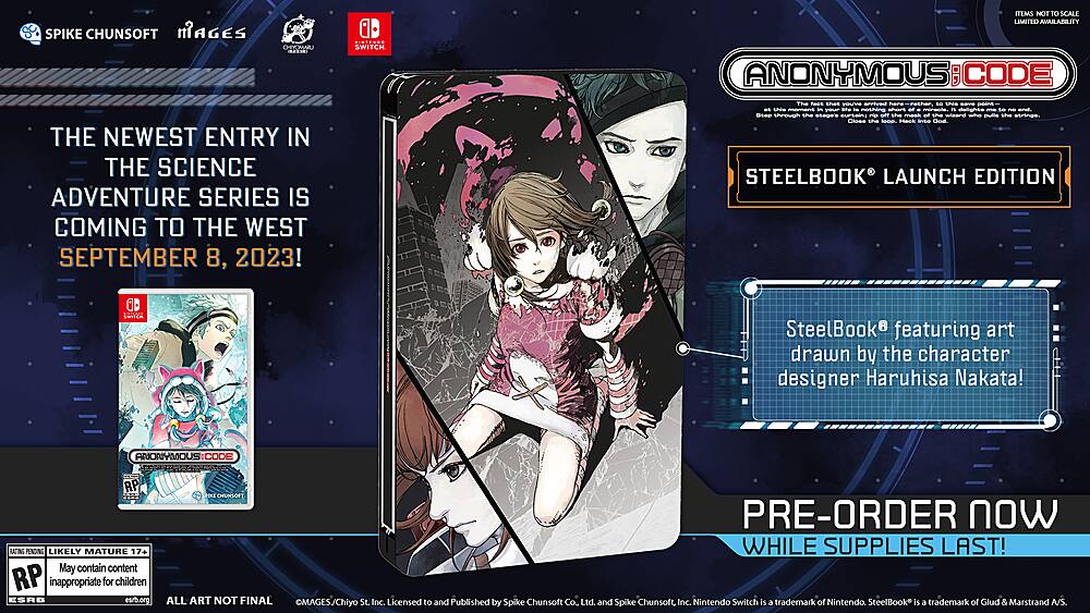 Anonymous Code Steelbook Launch Edition Nintendo Switch Best Buy