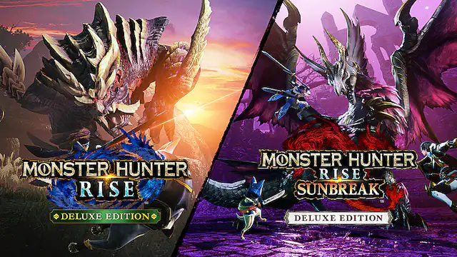 Front. Nintendo - Monster Hunter Rise + Sunbreak Deluxe. - T (Teen 13+)