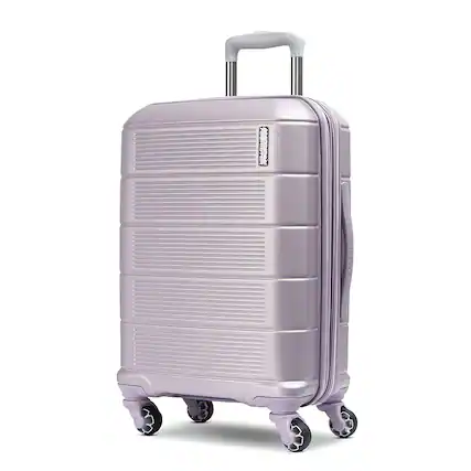 Front. American Tourister - Stratum 2.0 22" Spinner Expandable Carry-On Suitcase - Purple Haze.