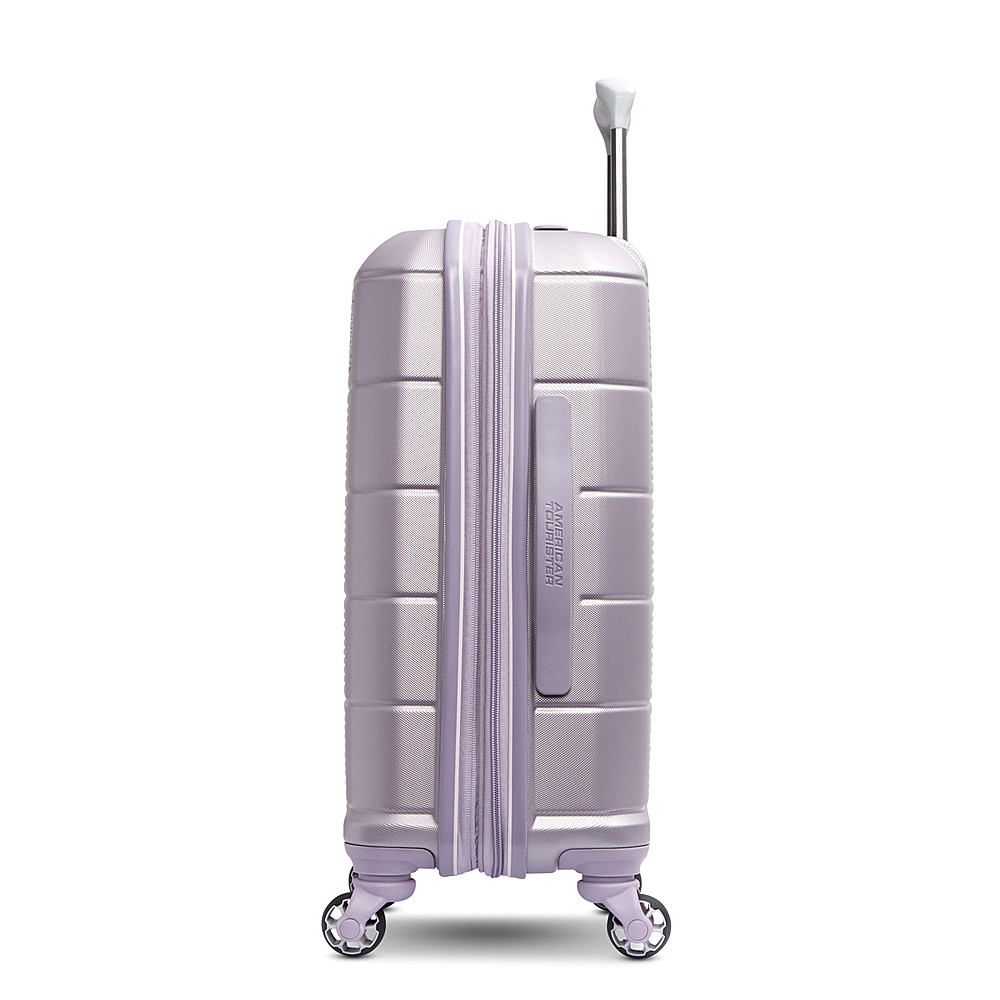 Left View: American Tourister - Stratum 2.0 22" Spinner Expandable Carry-On Suitcase - Purple Haze