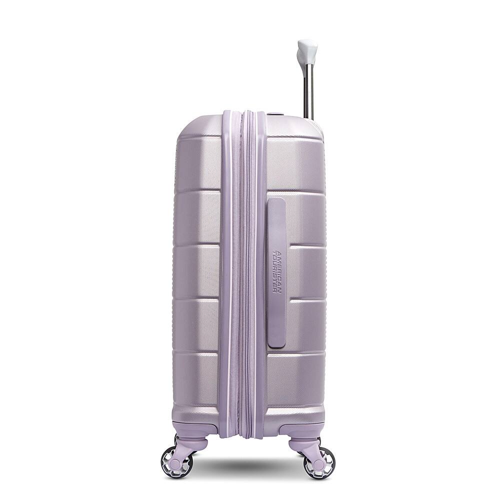 Left. American Tourister - Stratum 2.0 22" Spinner Expandable Carry-On Suitcase - Purple Haze.