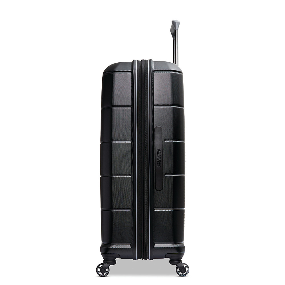 Left View: American Tourister - Stratum 2.0 31" Expandable Spinner Suitcase - Jet Black