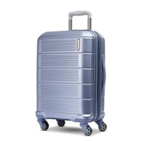 American Tourister - Stratum 2.0 20" Spinner Expandable Carry-On Suitcase - Slate Blue - Front_Zoom
