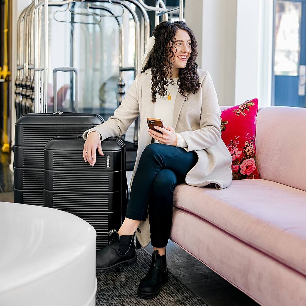 Alt View 16. American Tourister - Stratum 2.0 22" Spinner Expandable Carry-On Suitcase - Jet Black.