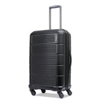 American Tourister - Stratum 2.0 24" Expandable Spinner Suitcase - Jet Black - Front_Zoom