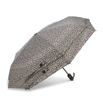 Front. Samsonite - Windguard Auto Open/Close Umbrella - Gray/Black Cheetah.