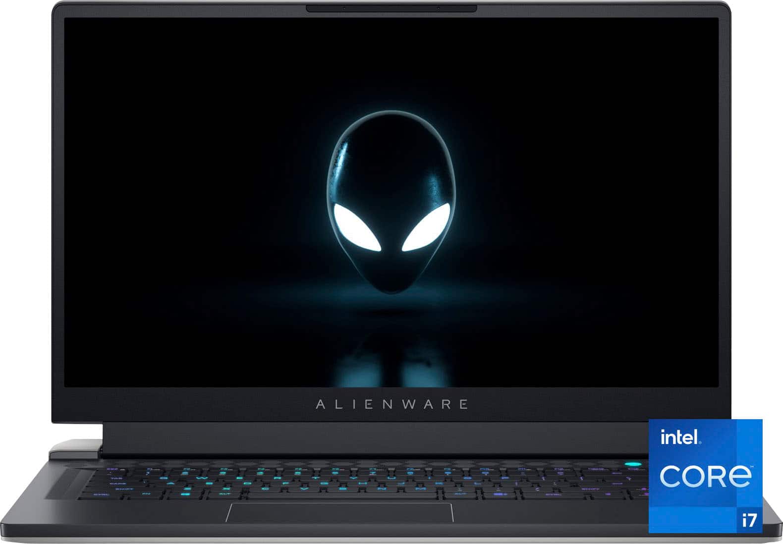 Front. Alienware - x15 R2 15.6" FHD Gaming Laptop - 12th Gen Intel Core i7 - 16GB Memory - NVIDIA GeForce RTX 3070 Ti - 1TB SSD - Lunar Light.
