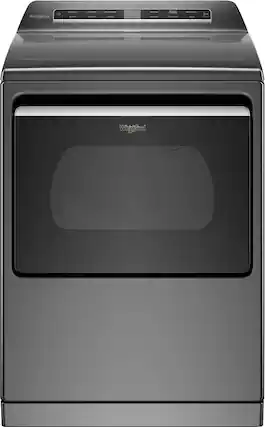Front. Whirlpool - 7.4 Cu. Ft. Smart Gas Dryer with Steam and Advanced Moisture Sensing - Chrome Shadow.