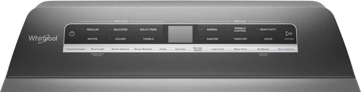Alt View 13. Whirlpool - 7.4 Cu. Ft. Smart Gas Dryer with Steam and Advanced Moisture Sensing - Chrome Shadow.