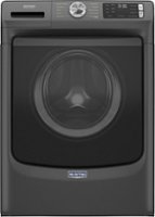 Maytag - 4.5 Cu. Ft. High-Efficiency Stackable Front Load Washer with Steam and Fresh Spin - Volcano Black - Front_Zoom