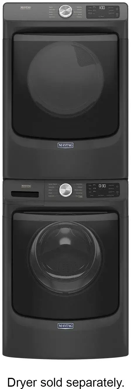 Alt View 19. Maytag - 4.5 Cu. Ft. High-Efficiency Stackable Front Load Washer with Steam and Fresh Spin - Volcano Black.