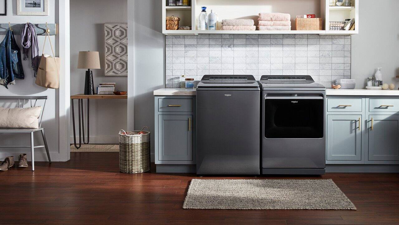 Alt View 17. Whirlpool - 7.4 Cu. Ft. Smart Electric Dryer with Steam and Advanced Moisture Sensing - Chrome Shadow.