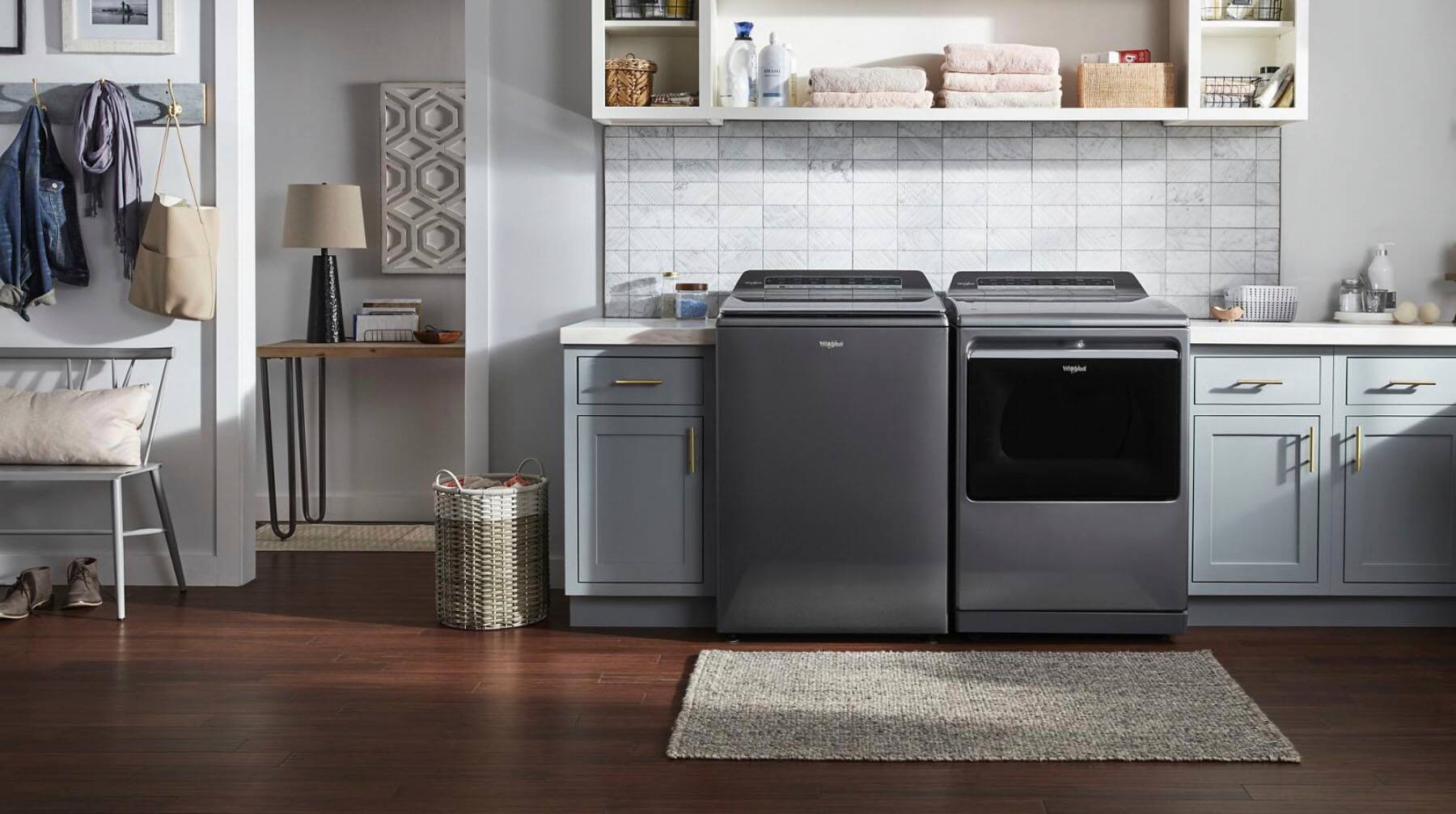 Alt View 15. Whirlpool - 7.4 Cu. Ft. Smart Electric Dryer with Steam and Advanced Moisture Sensing - Chrome Shadow.