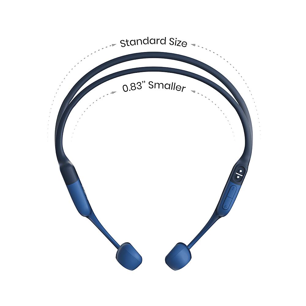 Angle. Shokz - OpenRun Mini Bone Conduction Open-Ear Endurance Headphones - Blue.