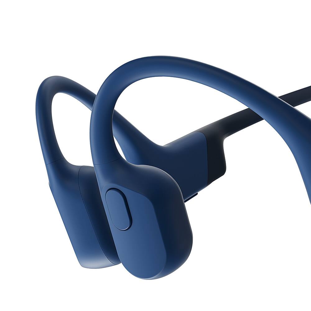 Left. Shokz - OpenRun Mini Bone Conduction Open-Ear Endurance Headphones - Blue.