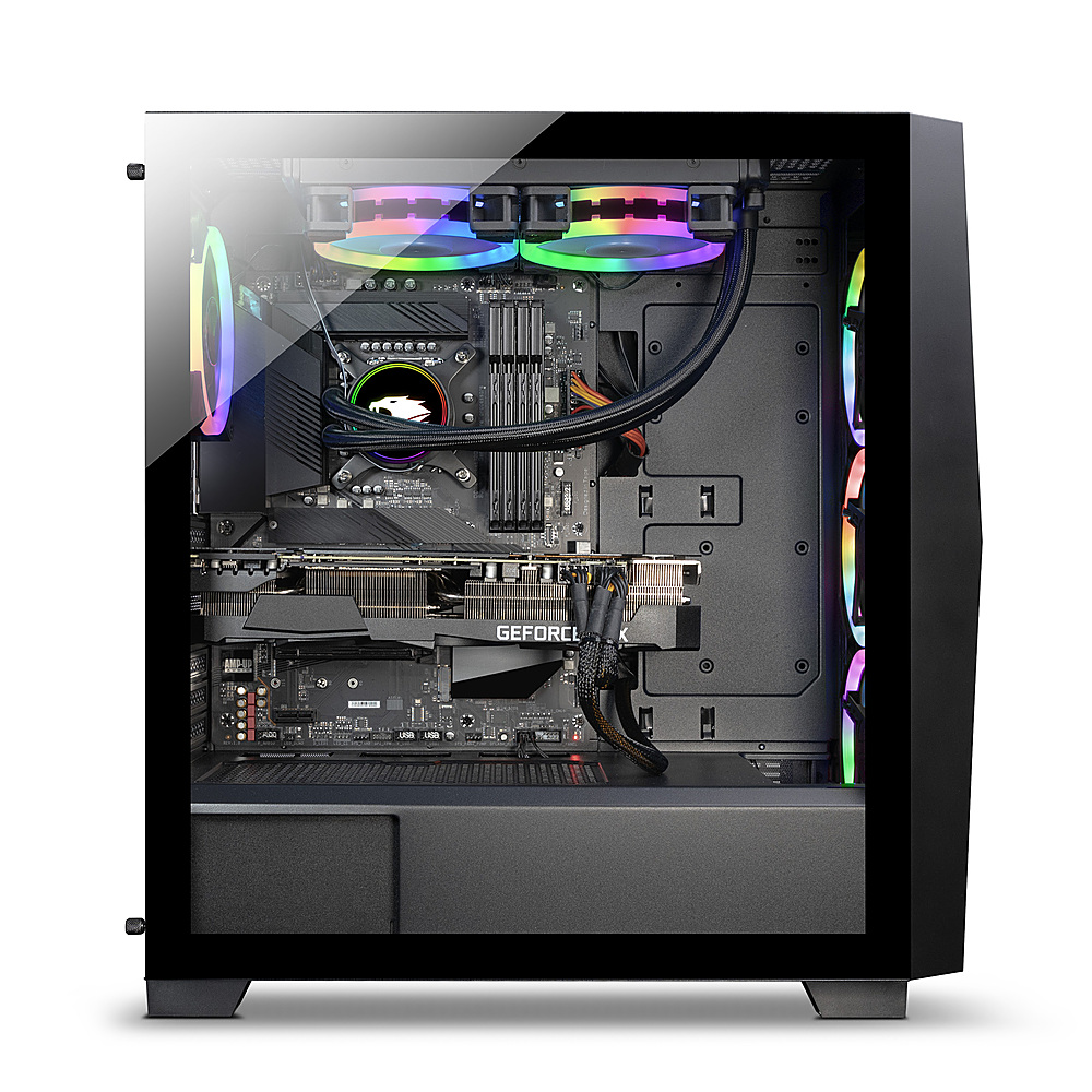 Back View: CLX - SET Gaming Desktop - AMD Ryzen 7 5800X - 32GB Memory - NVIDIA GeForce RTX 3080 - 480GB SSD + 3TB HDD - White