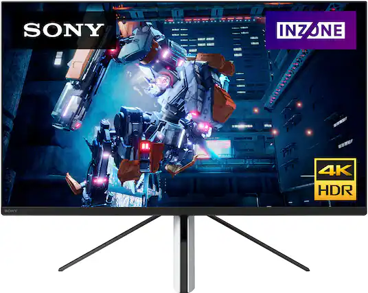 Front. Sony - 27” INZONE M9 4K HDR 144Hz Gaming Monitor with Full Array Local Dimming and NVIDIA G-SYNC - White.