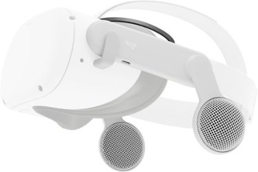 Logitech - Chorus Off-Ear Integrated Audio for Meta Quest 2 - White - Front_Zoom