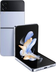 Samsung - Galaxy Z Flip4 128GB - Blue (Verizon) - Front_Zoom