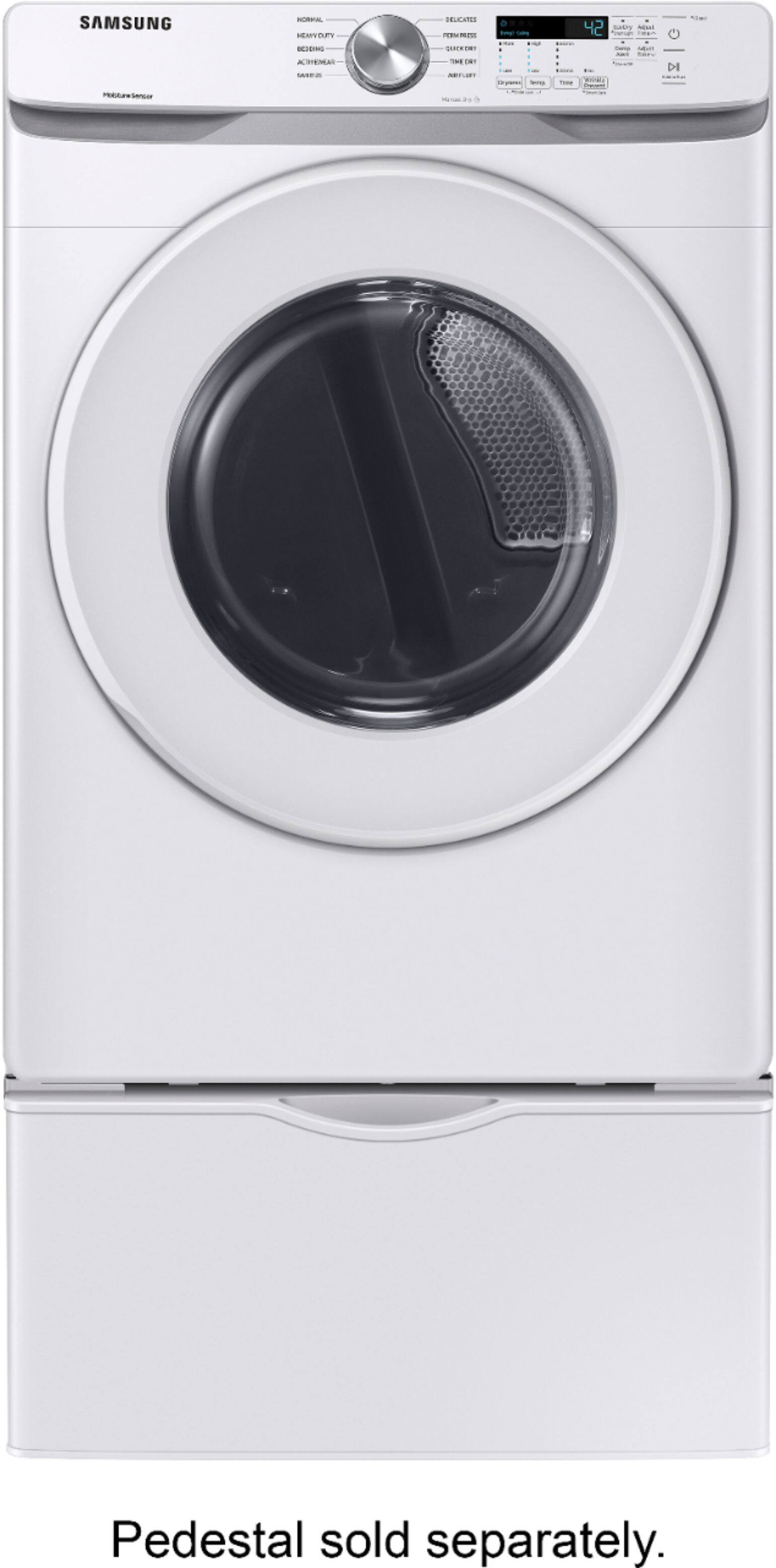 Alt View 6. Samsung - OBX 7.5 Cu. Ft. Stackable Electric Dryer with Sensor Dry - White.