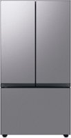 Samsung - OBX Bespoke 30 cu. ft. 3-Door French Door Refrigerator with Beverage Center - Stainless Steel - Front_Zoom