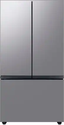 Samsung - OBX Bespoke 30 cu. ft. 3-Door French Door Refrigerator with Beverage Center - Stainless Steel