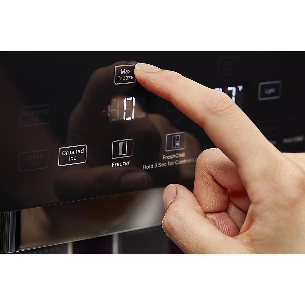 Alt View 4. KitchenAid - 29.4 Cu. Ft. Side-by-Side Built-In Refrigerator with Ice and Water Dispenser - Stainless Steel.