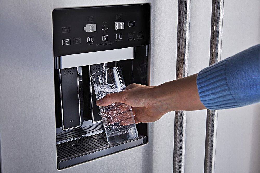 Alt View 15. KitchenAid - 25.1 Cu. Ft. Side-by-Side Built-In Refrigerator with External Water and Ice Dispenser - Stainless Steel.