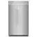 Front. KitchenAid - 30 Cu. Ft. Side-by-Side Built-In Refrigerator with Under-Shelf Prep Zone - Stainless Steel.